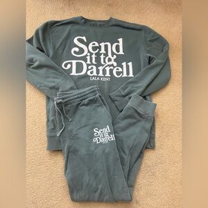 Lala Kent “Send it to Darrell” sweat suit set
